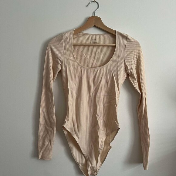 Ozma of California Rosie Bodysuit, Tencel Rib, Shell - M - Picture 2 of 7